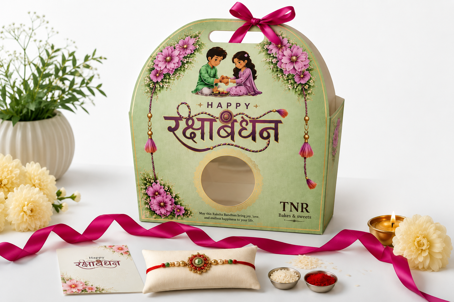 Raksha Bandhan Celebration Hamper | Sweets, Snacks & Dry Fruits Gift Box