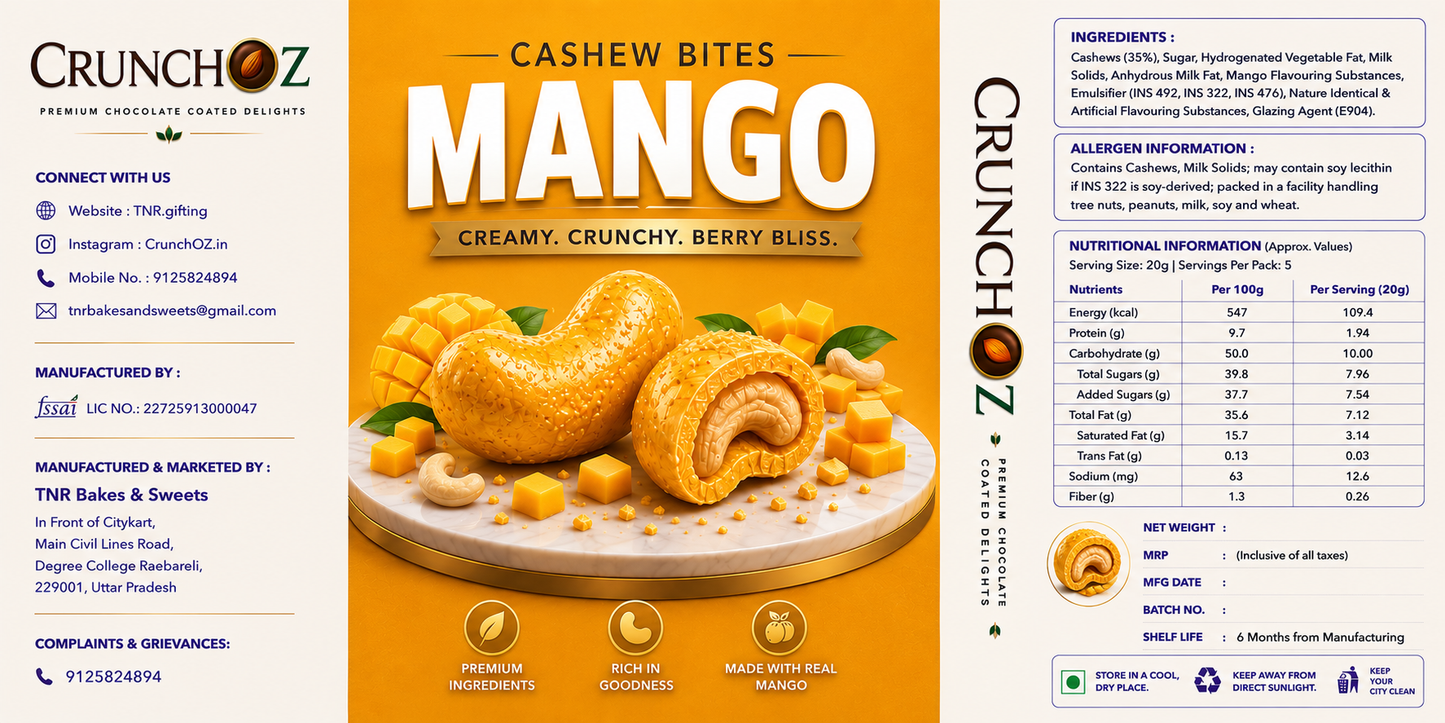 Crunchoz Mango Cashew Bites
