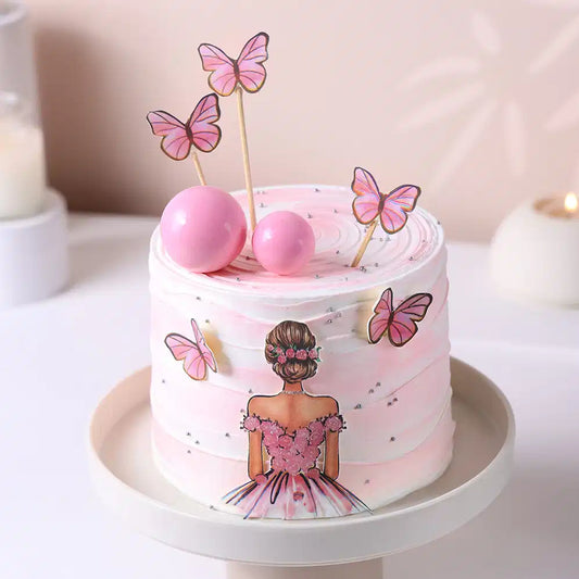 Butterfly Blush Bride To Be Cake