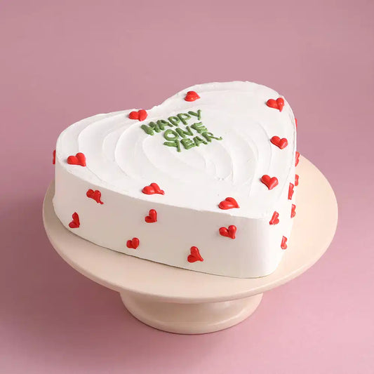 Love Hearts Anniversary Cake