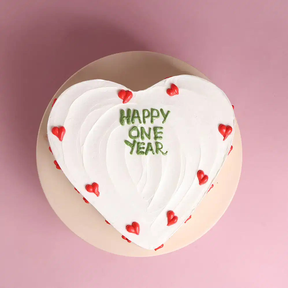 Love Hearts Anniversary Cake
