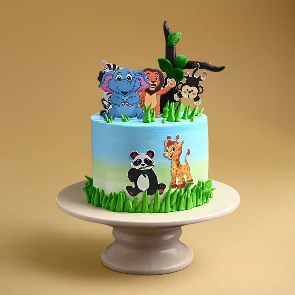 Jungle Paradise Theme Cake
