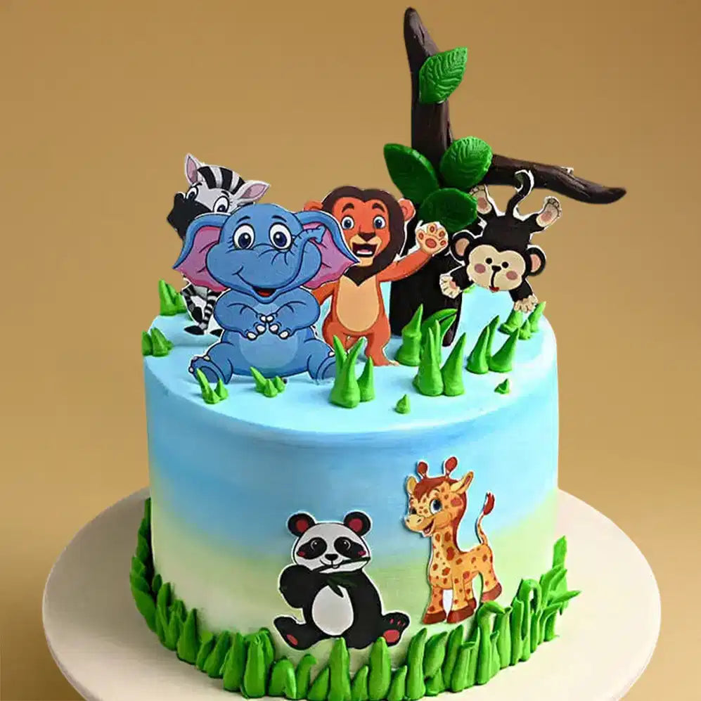 Jungle Paradise Theme Cake