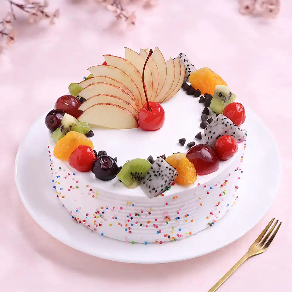 Fruits & Sprinkles Vanilla Cake