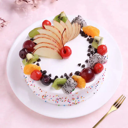 Fruits & Sprinkles Vanilla Cake