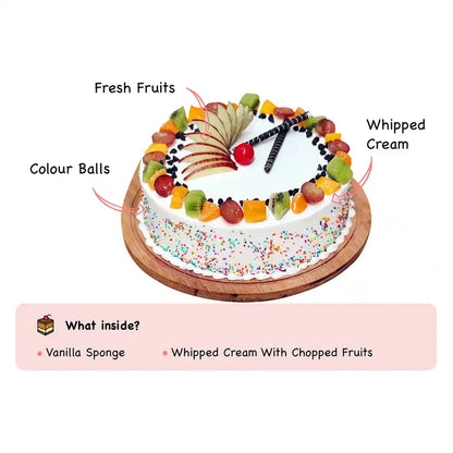 Fruits & Sprinkles Vanilla Cake