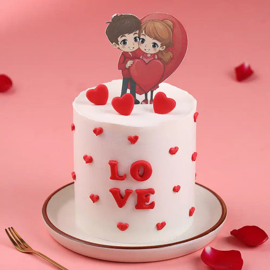 Tale of Two Hearts Cake