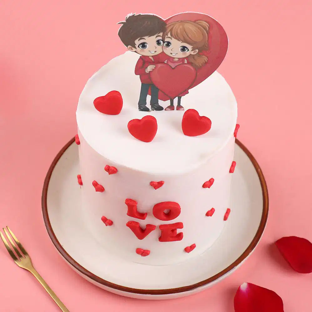 Tale of Two Hearts Cake